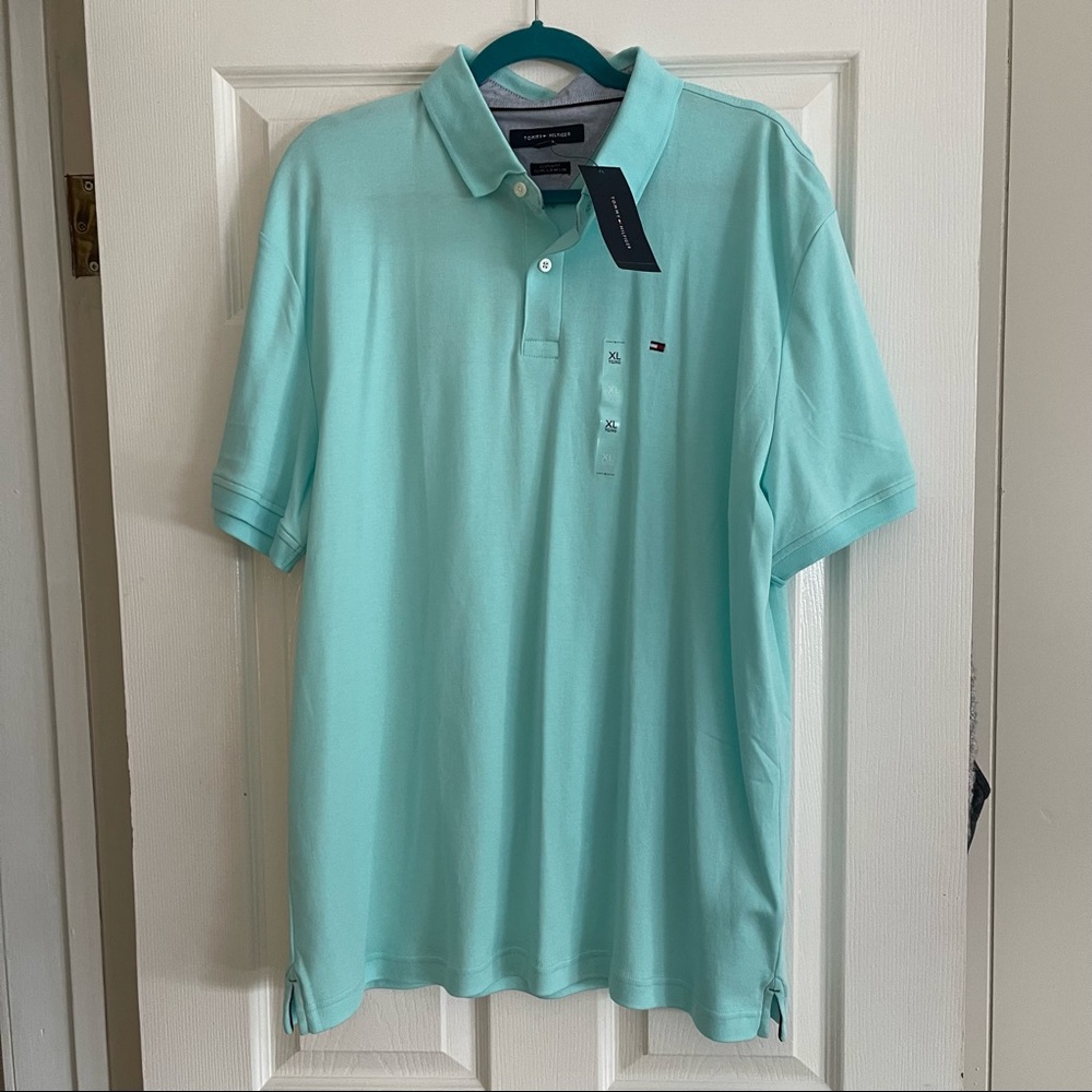 Turquoise Tommy Hilfiger Polo